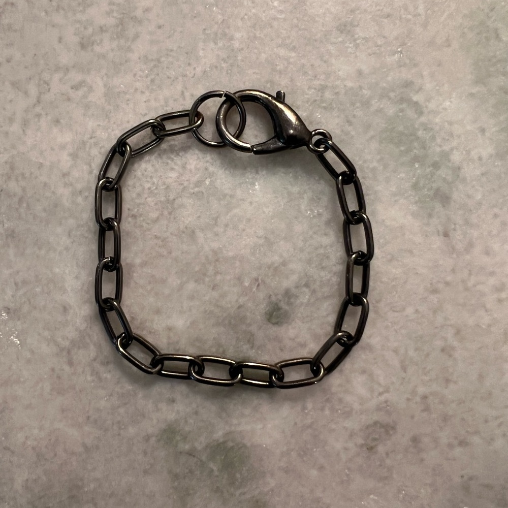 Gun-metal Chain Bracelet